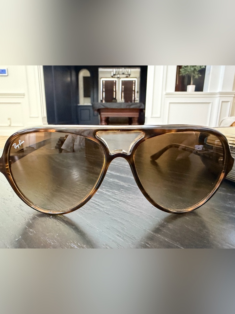 Ray-Ban Cats 5000 light havana Brown Aviator Sunglasses